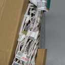 4 Pack Christmas Window Silhouette Lights Decorations, Santa Claus, Xmas Trees, Snowflake, and Star Window Silhouette with 50 Bulbs for Holiday Indoor Wall Door Glass Decorations