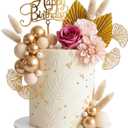 27Pcs Bohemian Cake Decoration Bohemian Cake Topper for Birthday Party Supplies