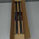 KNOBWELL Black Curtain Rod for Bedroom, Adjustable Long Curtain Rod Black 42-120 Inch, Farmhouse Curtain Rods for 24"-85" Windows, 3/4" Diameter