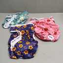 Pet Soft Washable Female Diapers (3 Pack) Female Dog Diapers, Comfort Reusable Doggy Diaper for Girl Dog in Period Heat (Cute Flower, XL)