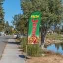 Fresh Wraps Feather Flag for Business Advertising 6 FT Swooper Flag for Storefronts Retailers Shops Food Trucks Events and Fairs (Flagpole Not Included)