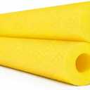 Chochkees Pool Noodles 52" x 2.5" Inch Swimming Hollow Core Foam Tube, Floating Thick Noodles for Floating, Pool Accessories (Yellow, 3-Pack)