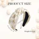 panthra 2 PCS Knotted Headband, Cute Knotted Headband for Women, Non Slip Top Knot Headbands, Thick Elastic Hairband, Black Hair Accessories