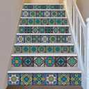 CHGCRAFT 36 Pcs 9 Style Mosaic Art Tile Stickers Mandala Patterns Peel and Stick Wall Tile Stickers Waterproof Self Adhesive Stick on Tiles Decals for Kitchen Bathroom Wall Art Decor, 44 Inch