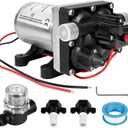 RV Water Pump 4008-101-A65/E65 Replacement, 3.0 GPM 55PSI, 12V DC Quiet RV Fresh Water Pump with Pressure Switch for Camper RV Shower Garden Industrial Yacht Food Truck Travel Trailer