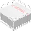 YAGELI Acrylic Napkin Holder for Cocktails – Clear Scalloped Tray and Dispenser for Kitchen, Dining, Bar – Organizes Flat Paper Towels & Disposable Napkins for Weddings, Home, Hotel（5.9x5.9in)