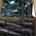 Outdoor Warm Christmas Pathway Lights, 24.2ft 20 Lights with Stakes, Outside Walkway Marker, C9 Christmas Decor, Driveway Decorations, Waterproof, Hanging or Plugging