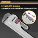 HURRICANE Aluminum Pipe Wrench, 36 Inch, Heavy Duty Adjustable Plumbing Tool, Steel Jaws, Lightweight Construction, 2-4.5 Inch Grip Range