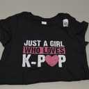 Just a Girl Who Loves K-pop Fan Kpop Lovers Girls Love Heart T-Shirt XS
