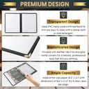 12 Pack Menu Covers 8.5 x 11 Inch, 2 Page 4 View Menu Sleeves Clear View Menu Holder for Kitchen, Restaurant Supplies, Drink, Wine Menu