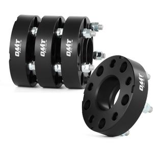 Orion Motor Tech 5x5 Wheel Spacers Compatible with Jeep Wrangler JK Grand Cherokee Commander, 1.5" Wheel Spacers with 1/2x20 Studs, 5x127 71.5 mm Hub Centric Wheel Spacer Kit, Set of 4, Black