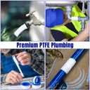 PTFE Tape 1/2 x 520 Inches Plumbers Waterproof Sealant Plumbing Tape for Shower Head Repairing Water Pipe Sealing(White,150 Rolls)