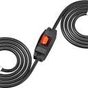 FIRMERST 1875W Outdoor Extension Cord with Switch Waterproof Black 10 Feet