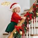 24 Pcs Long Velvet Christmas Bows 23.6''x15.7'' Red Velvet Bows Ornaments for Christmas Tree Staircase Wreath Garland Vintage Tree Topper Bows for Xmas Indoor & Outdoor Decor