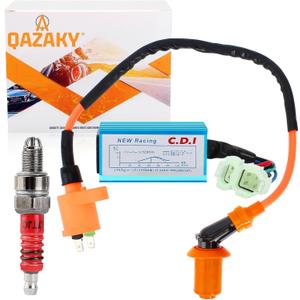 Performance Ignition Coil + CDI AC Box + Spark Plug for GY6 50cc-90cc 110cc 125cc 150cc 4-stroke Engine Scooter ATV Go Kart Moped Quad Go Kart Pit Dirt Racing Bike Motorcycle 139QMB 152QMI