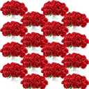 Jexine 240 Pcs Artificial Rose Flowers Bouquet Silk Realistic Flowers Bulk Centerpieces DIY Bride Fake Rose for Home Bridal Wedding Party Decorations(Red)
