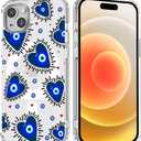 Love Heart Magnetic Case for iPhone 14 with MagSafe Wireless Charging Clear Cute Eye Painting Girls Woman Soft Slim TPU Anti-Scratch Shockproof Protective Case