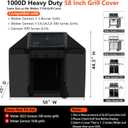 [Upgraded 1000D Heavy Duty Fabric] 58" Grill Cover for Weber Genesis II, LX 300 and Genesis 300 Series Outdoor Gas Grill, Waterproof BBQ Cover, Tear & Fade Resistant 7130 Grill Cover for Weber Grill