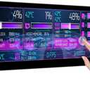 10.3inch Small Touchscreen Portable Monitor 1920x720 60hz with Speaker, IPS Screen HDMI USB-C Monitor for Raspberry pi 5B/4B/3B,Xbox,Switch, Laptop, PC GPU CPU AIDA64 Monitoring