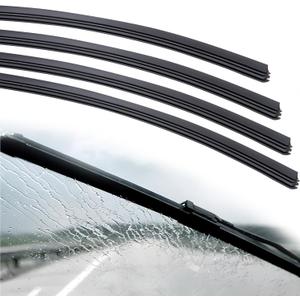 BFXM 4Pcs Wiper Blade Refill, 28 inch DIY Adjustable Universal Replacement Wiper Blade Refill Replacement for Front and Rear Windshield Wiper Baldes Rubber Strip for Car, Truck, SUV