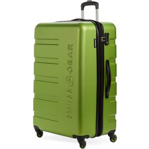 SwissGear 7366 Hardside Expandable Luggage with Spinner Wheels, Green, Checked-Large 27-Inch 