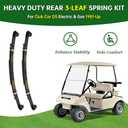 Heavy Duty Rear 3-Leaf Springs Kit for Club Car DS 1981-Up Electric & Gas Golf Cart, Replaces OEM #102006501 1014675 1011149 1012618 Included Bushings Sleeves and U Bolt, Provide Comfort Ride