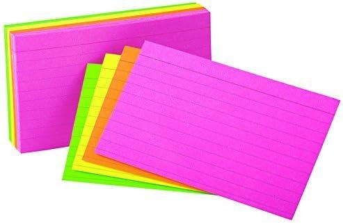 Index Card Neon 100s Size 3x5