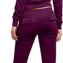 NE PEOPLE Womens Tracksuit Set 2 Piece Slim Fit Velour Velvet Casual Zip Up Hoodie Jacket Sweatsuit and Sweatpants (Purple, M)