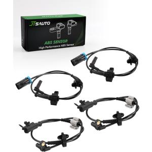 Upgraded Silverado/Sierra 4-Piece ABS Wheel Speed Sensor Set for Front & Rear, Left & Right, Compatible with 2007-2014 Silverado Sierra Escalade Tahoe Yukon, 2007-2013 Avalanche Suburban 1500 (15229012)