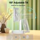 180 Foldable Small Desk Fan & Handheld Fan, 6.5 in Wireless,3 Speeds Battery Powered Portable Fan USB Rechargeable, Office Bedroom Dorm Camping Travel Cruise Essentials, Gifts for Women Men