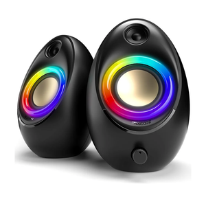 Bluedee Computer Speakers for Desktop PC, 20W Peak Power Bluetooth 5.4 USB/USB-C Powered PC Speakers with RGB Glow, Plug & Play Clear Stereo Sound with Enhanced Bass for Desktop, Laptop & Home Office