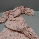 R.Vivimos Women Summer Half Sleeve Cotton Ruffled Vintage Elegant Backless A Line Flowy Long Dresses (Pink#2-floral) Size XL