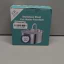 Cat Water Fountain Stainless Steel: Pet Fountains for Cats/Dog Indoor Automatic Waterer Bowls for Drinking Small Animal Water Dispenser Metal Pets Watering Faucet Bottle Auto Kitty Watering Supplies (74oz/2.2L Cat Fountain + 3 Filters)