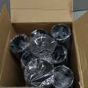 Maxcheck 12 Pcs Champagne Flutes Bulk Acrylic Toasting Drinking Flute Goblet Champagne Cups, 6 oz Plastic Glasses for Wedding Bachelorette Bridal Shower Anniversary Birthday Party (Black)