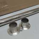 39"Closet Rod, (1-1/4") Dia32mm.304 stainless steel heavy duty Closet Rod,with 2 flange sockets closet rods(39inch,1 Rod)