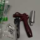 High Volume Air Blow Gun with Powerful Flow Nozzle, Retro Red Air Nozzle Blower Gun with 4.9" Stainless Steel Extension & 1/4'' Standard Quick Plug, Pneumatic Tool for Air Compressor Accessories