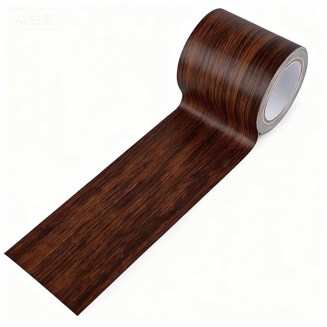 2 x Wood Grain Repair Tape,Self Adhesive Repair Patch for Furniture, Floors, Cabinets, Windows, Doors, RV, Home Decor and DIY Projects 1.97inch*32.81ft (EbonyColor)