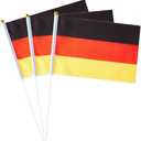 German Flag Germany Small Stick Mini Hand Held Flags Decorations 1 Dozen (12 pack)
