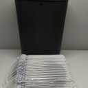 BestOffice | 13 Gallon Can with Lid | Automatic Touchless Garbage Can | Odor Control | Modern Oval Design | Easy to Clean | Plastic | Black | Fits Any Kitchen, Bathroom, Office or Home