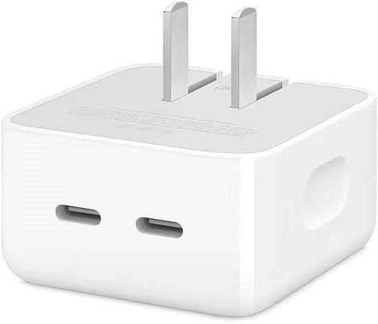 i Phone 16 15 Charger Fast Charging, 35W Dual USB C Port Fast Charging Block Power Adapter PD GaN Foldable USB Type C Plug Charger for iPhone 16 Pro Max 16pro 16 15 14 13 12 11Pro Max XS XR, iPad Pro,
