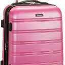 Rockland Melbourne Lightweight Expandable Hardside Spinner Wheel Luggage in Pink (Carry-On 20")