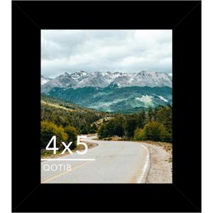 4x5 Picture Frame Black for Wall Hanging or Tabletop, Wood 4 x 5 Frame Photo Frame for Wall Horizontally or Vertically, Black, 1 Pack
