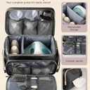 Breast Pump Bag Kit for Spectra S1/S2, Pumping Bag with Bottle Brush Set, 10 Flange Inserts for 24mm Flange, Nipple Ruler, Waterproof Mat, Pump Carrying Case for Work, Travel, Black