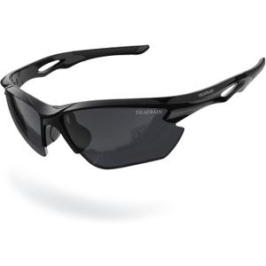 DEAFRAIN Polarized Sports Sunglasses for Men Women Cycling Running Fishing Glasses TR90 Unbreakable Frame UV Protection Z87