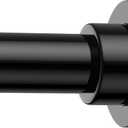 AIZESI Tension Curtain Rod 32-64 Inch Adjustable No Drilling 7/8" Diameter Black Tension Rod | Spring Loaded Curtain Rods for Window Doorway Bathroom Kitchen Closet