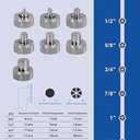 AMZCNC Hydraulic Tube Expander Compact Swaging Tool Kit with Tube Cutter, Deburring Tool and 7 Expander Heads for 3/ 8 to 1-1/ 8 Inches Copper Pipes HVAC Expander Tools (3/ 8“~1-1/ 8”)