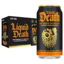 Liquid Death Soda-Flavored Sparkling Water - Squeezed To Death (Classic Orange Soda), Less Sugar*, Huge Flavor, No Caffeine, No Artificial Sweeteners, 12 Fl Oz (Pack of 12) (EXP 06/27/27)