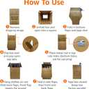 Amazon Basics Wardrobe Clothing Moving Boxes with Bar - 24" x 24" x 40", 3-Pack, Brown