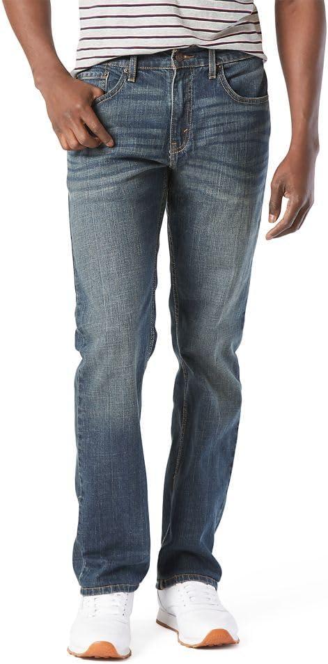 Levi Strauss Signature Gold Men's Relaxed Fit Flex Jeans (36W x 29L)