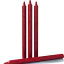 CANDWAX Bordeaux Taper Candles Pack of 4 - Slow Burning Dripless Unscented Straight Candles 12 inch - Ideal for Dinner Table - Smokeless Long Candlesticks